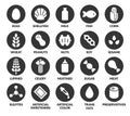 Allergens icon set Royalty Free Stock Photo