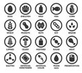 Allergens icon set Royalty Free Stock Photo