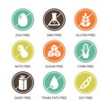 Allergens Icons - Symbols