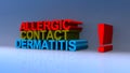 Allergic contact dermatitis on blue
