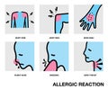 Allergic Reaction and drug side effects color icon Royalty Free Stock Photo