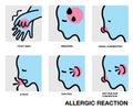 Allergic Reaction and drug side effects color icon Royalty Free Stock Photo