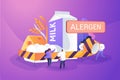 Food allergy concept vector illustration