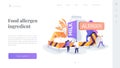 Food allergy landing page concept