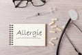 Allergie word as medical concept