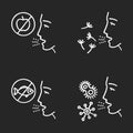 Allergies chalk icons set Royalty Free Stock Photo