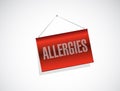 allergies hanging sign illustration design