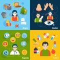 Allergies Icons Set vector design illustration Royalty Free Stock Photo