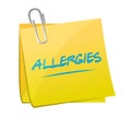 allergies post memo illustration design Royalty Free Stock Photo