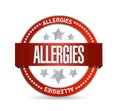 allergies seal illustration design Royalty Free Stock Photo