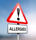 Allergies warning. Royalty Free Stock Photo