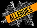 Allergies word cloud collage