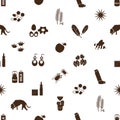 Allergy and allergens icons seamless pattern Royalty Free Stock Photo
