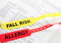 Allergy And Fall Risk Bracelet Royalty Free Stock Photo