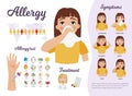Allergy infographic. Vector.