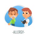 Allergy medical concept. Vector illustration.