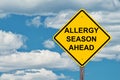 Allergy Season Ahead Warning Sign Royalty Free Stock Photo