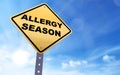 Allergy season sign Royalty Free Stock Photo