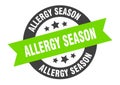 allergy season sign. round ribbon sticker. isolated tag Royalty Free Stock Photo