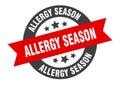 allergy season sign. round ribbon sticker. isolated tag Royalty Free Stock Photo