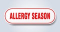 allergy season sign. rounded isolated button. white sticker Royalty Free Stock Photo
