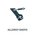 Allergy Shots icon. Monochrome simple Allergy icon for templates, web design and infographics