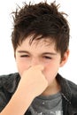 Allergy Stinky Face Expression Royalty Free Stock Photo