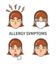 Allergy Symptoms, Hypersensitivity of Organism Royalty Free Stock Photo