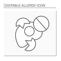 Allergy to food line icon