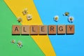 Allergy, word as banner headline Royalty Free Stock Photo