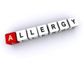 allergy word block on white Royalty Free Stock Photo
