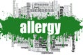 Allergy word cloud design Royalty Free Stock Photo