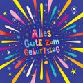 Alles Gute zum Geburtstag Deutsch German Happy birthday Royalty Free Stock Photo