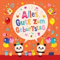 Alles Gute zum Geburtstag Deutsch German Happy birthday greeting card