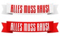 Alles muss raus - Flash Sale Ribbon Vector Banners