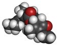 Allethrin pyrethroid insecticide. Synthetic analog of chrysanthemum flower chemical. Often used against mosquitos.