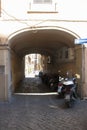 Rome, Italy - June 17 2013: picturesque roman gateway