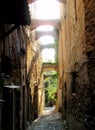 Alley ancient village of Bussana Vecchia (Liguria) - Italy