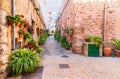 Alley in beautiful village Valldemossa on Majorca, Spain Royalty Free Stock Photo