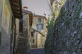 Alley in the center of Apricale Imperia, Liguria, Italy