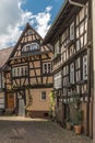 Alley with half-timbered houses, Gengenbach, Black Forest, Baden-Wuerttemberg, Germany