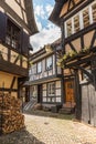 Alley with half-timbered houses, Gengenbach, Black Forest, Baden-Wuerttemberg, Germany