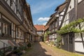 Alley with half-timbered houses, Gengenbach, Black Forest, Baden-Wuerttemberg, Germany