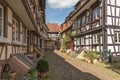 Alley with half-timbered houses, Gengenbach, Black Forest, Baden-Wuerttemberg, Germany