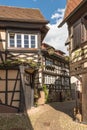 Alley with half-timbered houses, Gengenbach, Black Forest, Baden-Wuerttemberg, Germany