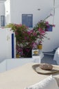 Santorini, alley with sitting area