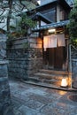 alley (ishibe alley) and old house in kyoto (japan)