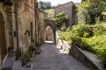 alley in the medieval Tuscan town of Anghiari Royalty Free Stock Photo