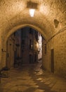 Alley by night. Giovinazzo. Apulia. Royalty Free Stock Photo