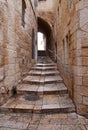 An alley in the old city in Jerusalem. Royalty Free Stock Photo